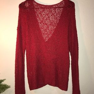 Red reversible billabong sweater